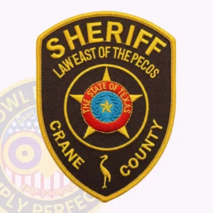 Crane County Sheriff Patch with Law East of the Pecos Motto