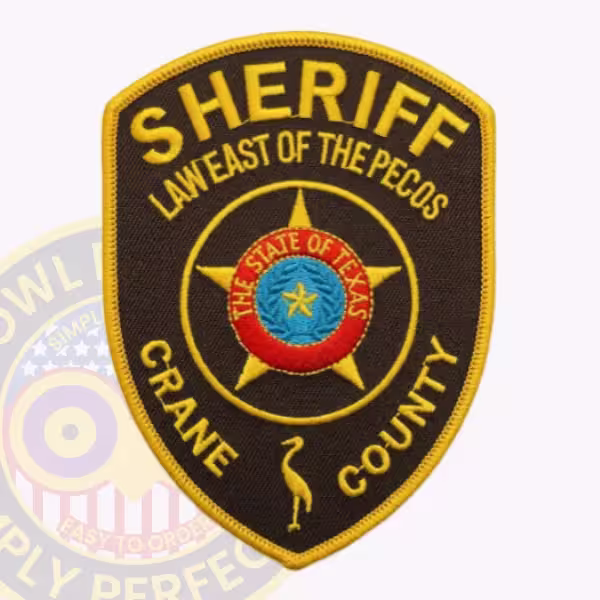 Crane County Sheriff Patch with Law East of the Pecos Motto