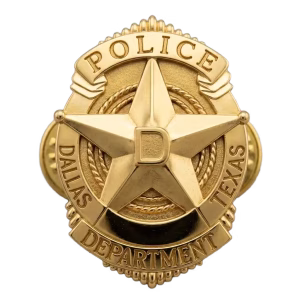 Custom Lapel Pins 34 Gold police badge lapel pin with a raised center star
