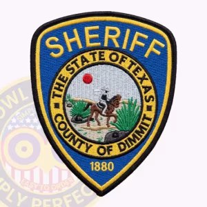 Dimmit County Sheriff Patch with Horseback Rider Seal and 1880