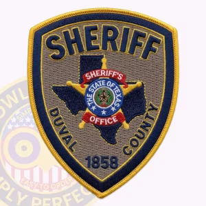 Duval County Sheriff Patch with Red-Banner Star on Navy Texas