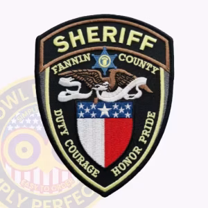 Fannin County Sheriff Patch with Eagle and Red, White and Blue Shield
