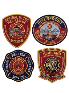 Fire rescue patches in several outlines