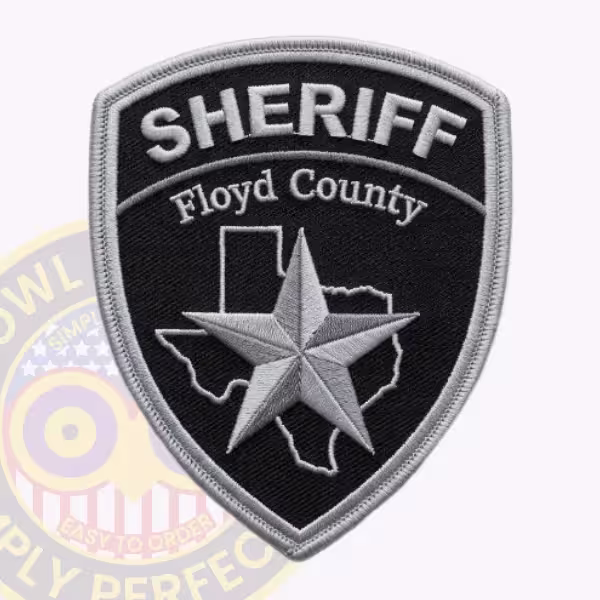 Floyd County Sheriff Patch with Silver Star on Texas Outline