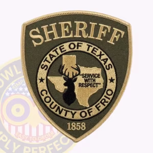 Frio County Sheriff Patch with Deer Head on Texas Map