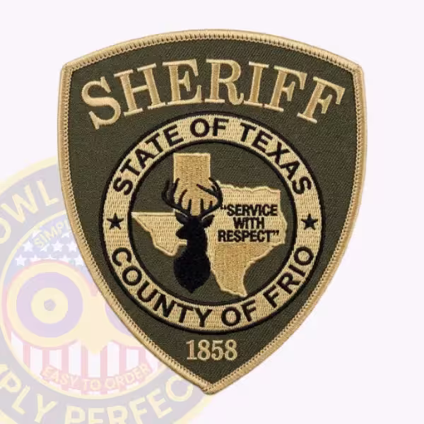 Frio County Sheriff Patch with Deer Head on Texas Map