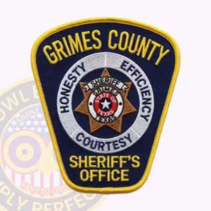 Grimes County Sheriff Patch with Copper Seven-Point Star on Navy