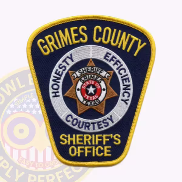 Grimes County Sheriff Patch with Copper Seven-Point Star on Navy