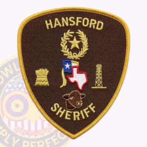 Hansford County Sheriff Patch with Wheat, Oil Derrick and Steer Head