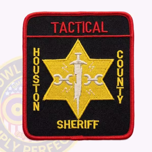 Houston County Sheriff Patch with Tactical Dagger on Six-Point Star