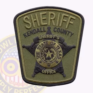 Kendall County Sheriff Subdued Patch in Olive Drab, Tan and Black