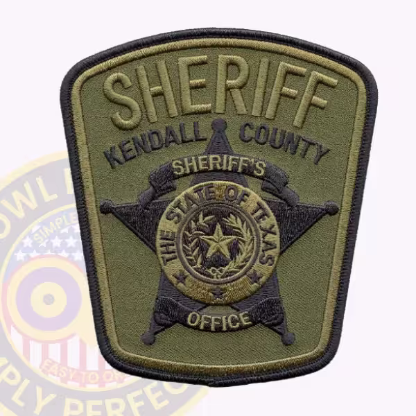 Kendall County Sheriff Subdued Patch in Olive Drab, Tan and Black