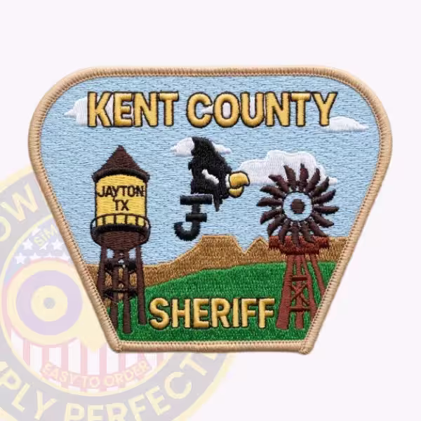 Kent County Sheriff Patch with Jayton Water Tower and Windmill