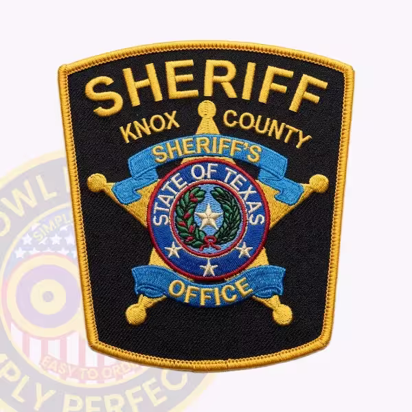 Knox County Sheriff Patch with Bow-Tied Wreath and Three-Star Seal