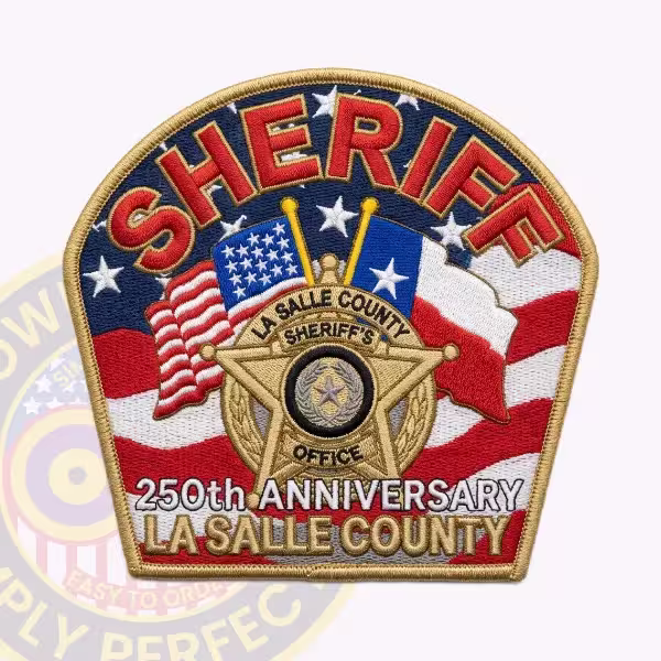 La Salle County Sheriff 250th Anniversary Patch with Stars and Stripes