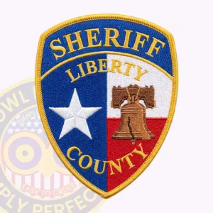 Liberty County Sheriff Patch with Copper Liberty Bell and Lone Star