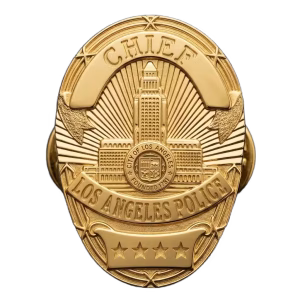 Custom Lapel Pins 28 Die cut chief shield lapel pin with a tower emblem