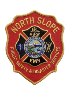 Red and orange fire EMS patch