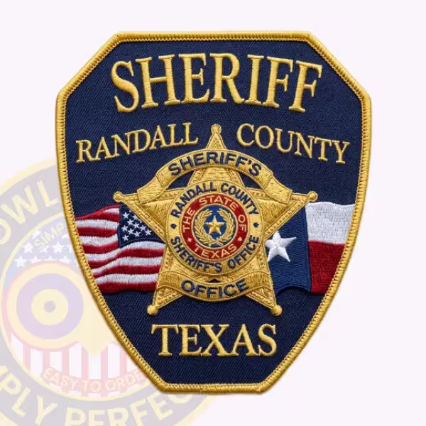 Randall County Sheriff Patch with State Seal Star and Outstretched Flags