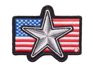 Subdued nautical star American flag patch