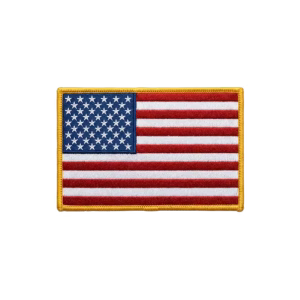 American flag patch in the shape of Colorado